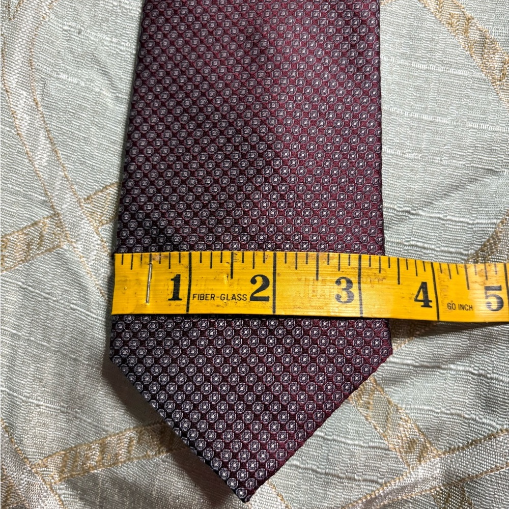Joseph Abboud Maroon Patterned Tie